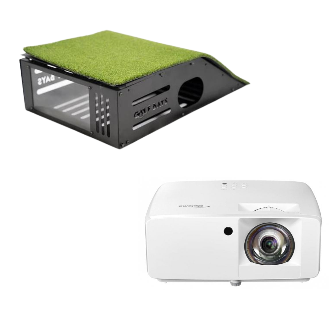 Optoma ZH350ST Short Throw Projector + Vloerbevestigde Koffer Bundel Golf Simulator Projector